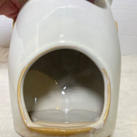 Ceramic Sunflower Design Butter Crock Or Candle warmer by Yankee Candle Beige & - Picture 6 of 11